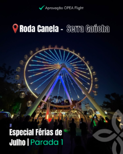 Foto da Roda Canela, na Serra Gaucha. Aprovação OPEA feita Flight Consultoria Aeronáutica